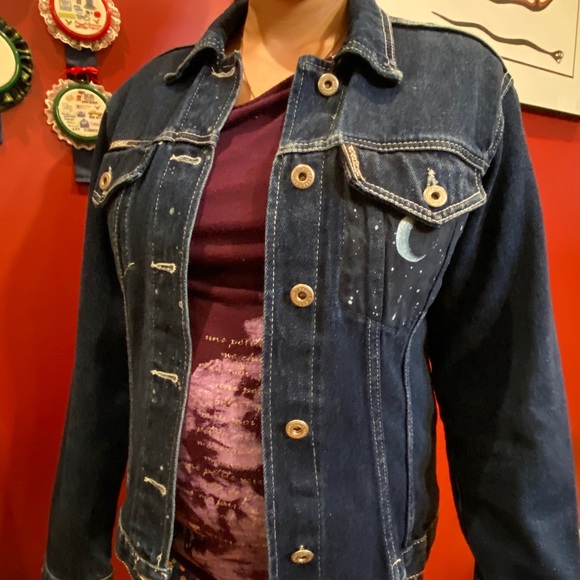 Hand Painted Jean Jacket! - Picture 6 of 8